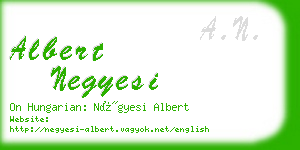 albert negyesi business card